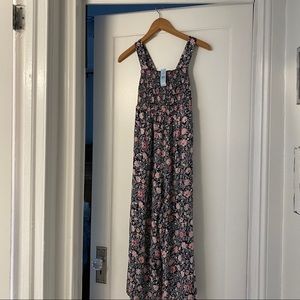 NWT Loft Floral Smocked Jumpsuit